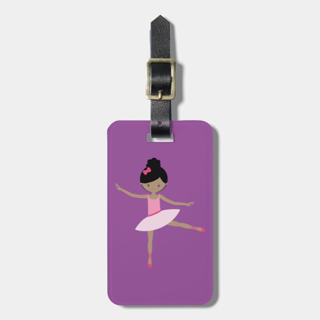 DANCING BALLERINA LUGGAGE TAG (Front Vertical)
