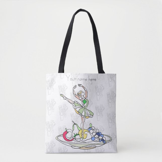 Dancing Ballerina Tote Bag (Front)