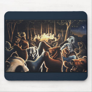 Dancing Bear Art Mousepad Wildlife Art Mousepad