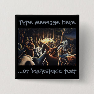 Dancing Bear Buttons Pin Party Animal Art Button