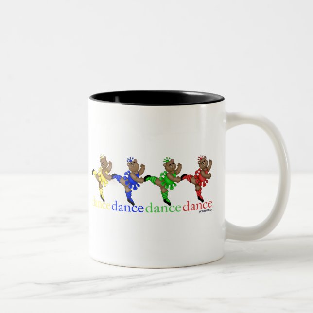 Dancing Bears Two-Tone Coffee Mug (Right)
