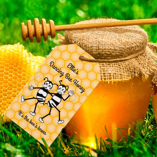 Dancing bee honey gift tag (Creator Uploaded)