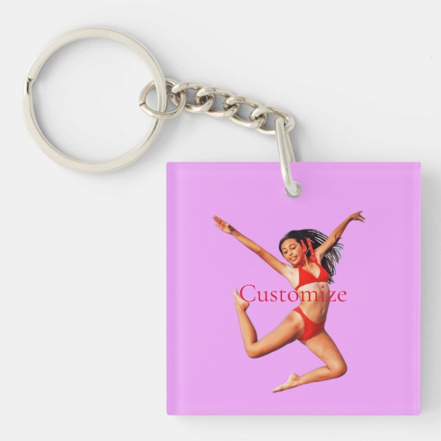 Dancing Bikini Model Thunder_Cove Key Ring (Front)