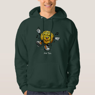 Dancing Bitcoin Cartoon Hoodie with Name