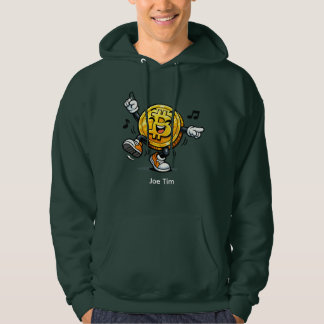 Dancing Bitcoin Cartoon Hoodie with Name