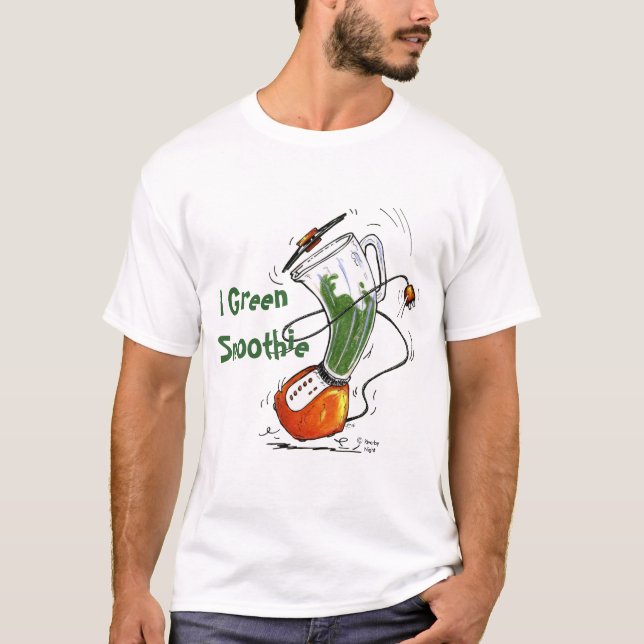 Dancing Blender -I Green Smoothie T-Shirt (Front)