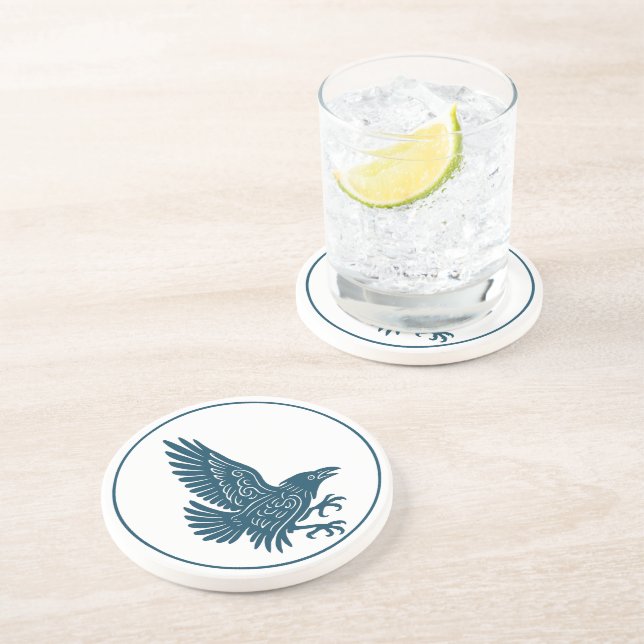 Dancing Blue Raven Coaster (Side)