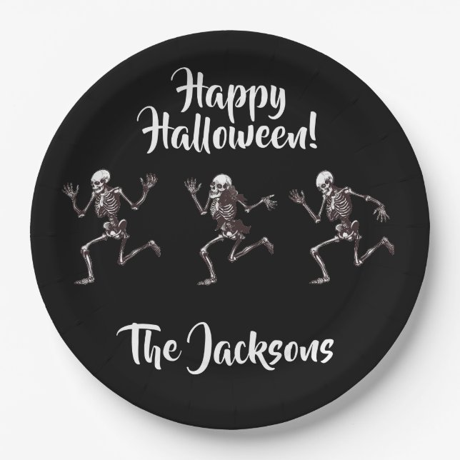 Dancing Bones Paper Plate (Front)