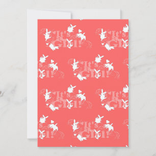 Dancing Bunnies It's a Girl! Baby Shower Invitation