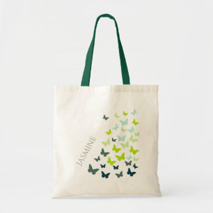 Dancing butterflies personalise tote bag
