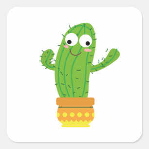 Dancing Cactus Sticker