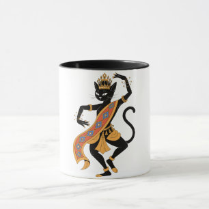 Dancing Cat King Graphic Tea Coffee Mug