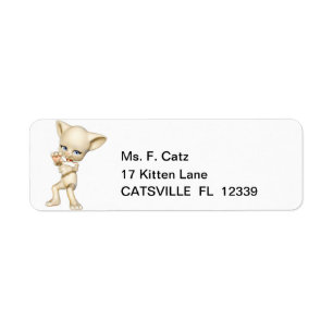 Dancing Cat Return Address Labels