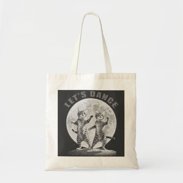 dancing cats-2-BW Tote Bag (Front)