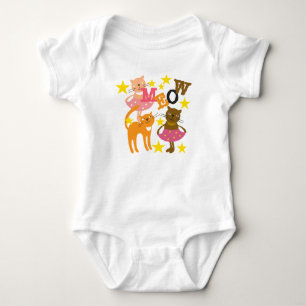 Dancing Cats Baby Bodysuit