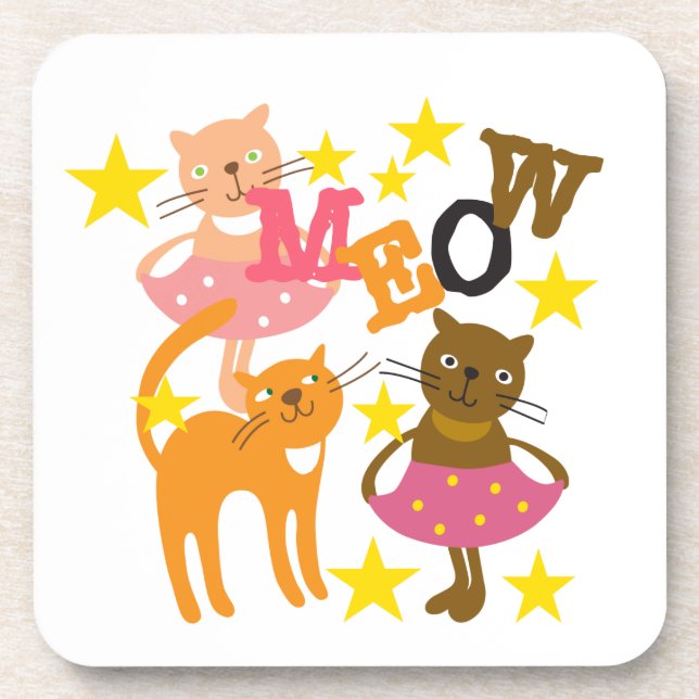 Dancing Cats Coaster (Front)