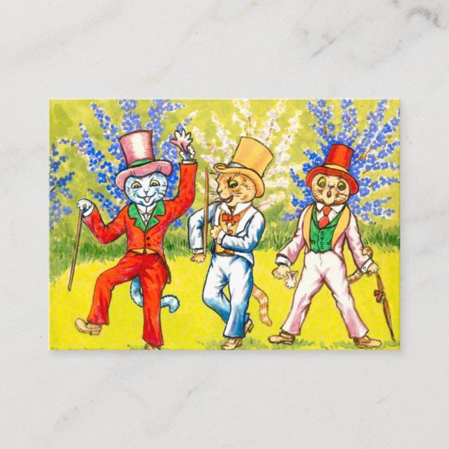 Dancing Cats Enclosure Card (Front)