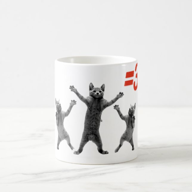 dancing cats equals three nc coffee mug (Center)