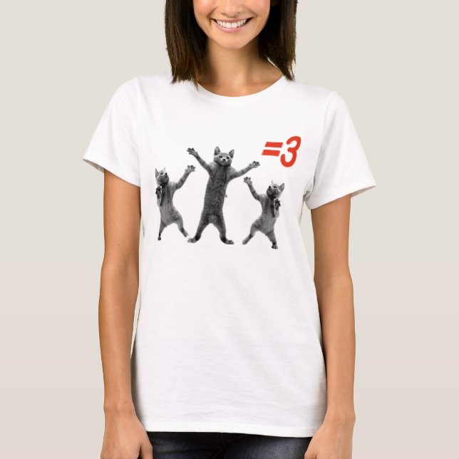 dancing cats equals three nc T-Shirt (Front)