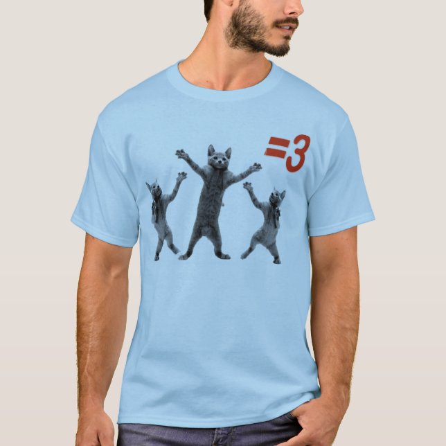 dancing cats equals three nc T-Shirt (Front)