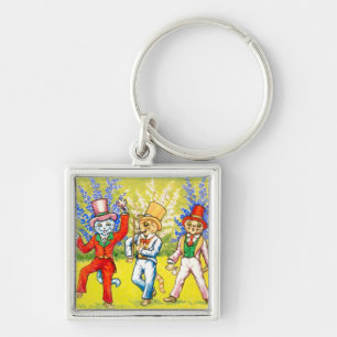 Dancing Cats Key Ring