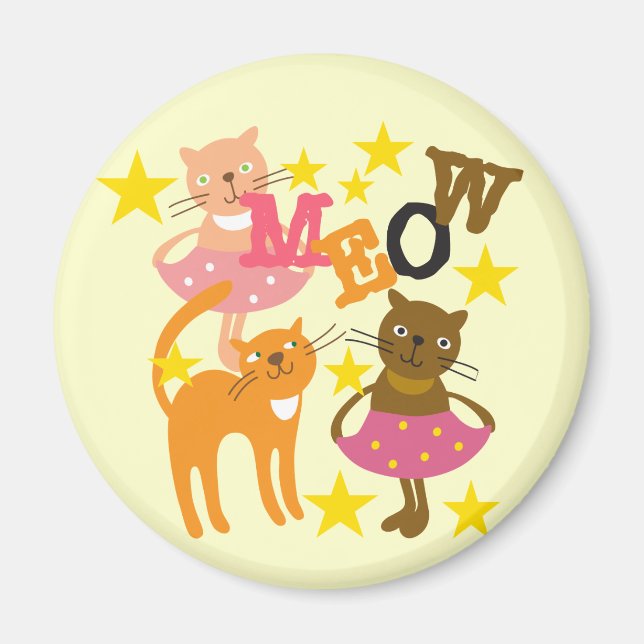 Dancing Cats Magnet (Front)