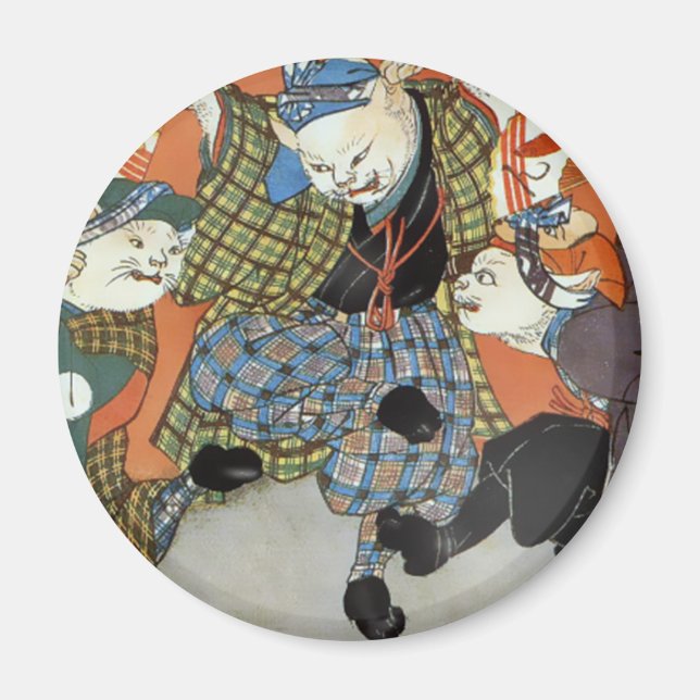 Dancing Cats Magnet (Front)