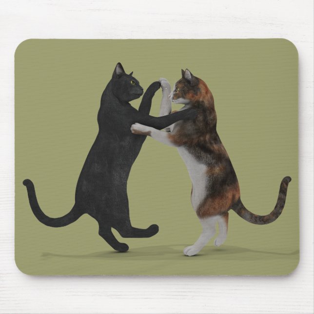 Dancing Cats Mouse Pad (Front)