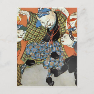 Dancing Cats Postcard