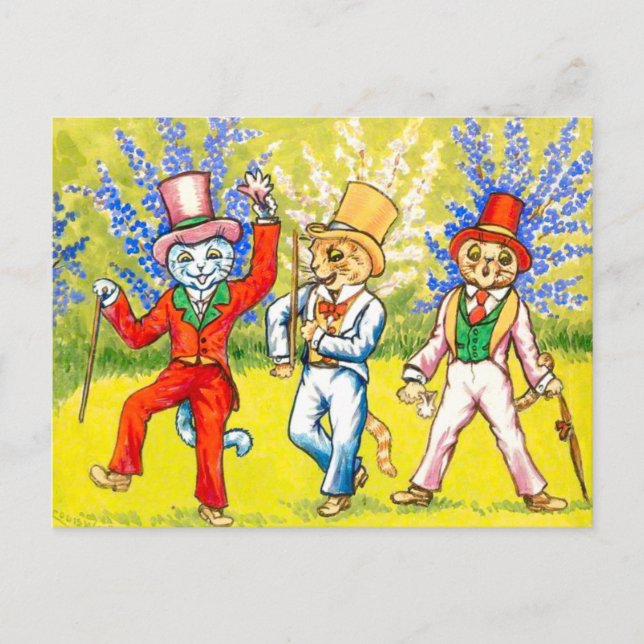 Dancing Cats Postcard (Front)