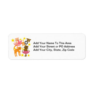 Dancing Cats Return Address Label