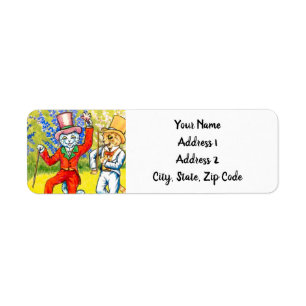 Dancing Cats Return Address Label
