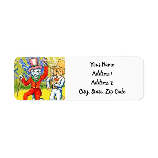 Dancing Cats Return Address Label (Front)