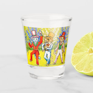 Dancing Cats Shot Glass