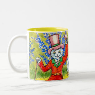 Dancing Cats Two-Tone Coffee Mug