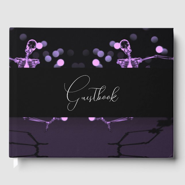 Dancing Celebration X-Ray Skeleton Guest Book (Front)