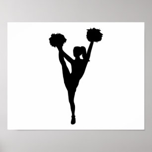 Dancing cheerleader girl poster