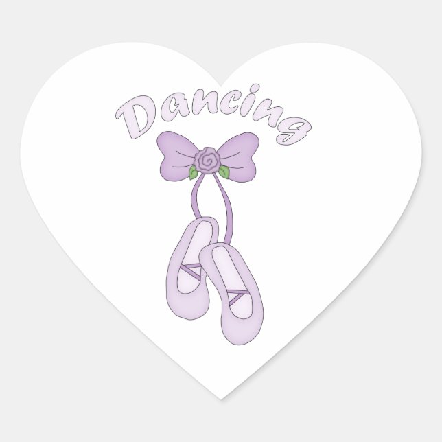 Dancing-Children's Ballet Heart Sticker (Front)