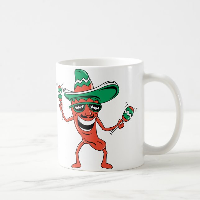 Dancing Chilli Pepper Coffee Mug (Right)