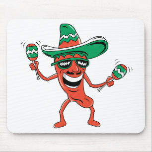 Dancing Chilli Pepper Mouse Pad