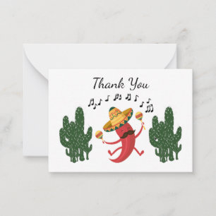 Dancing Chilli Thank You Card