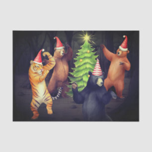 DANCING CHRISTMAS BEARS TISSUE PAPER
