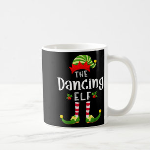 Dancing Christmas Elf Matching Pajama X-mas Party  Coffee Mug