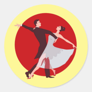 Dancing Classic Round Sticker