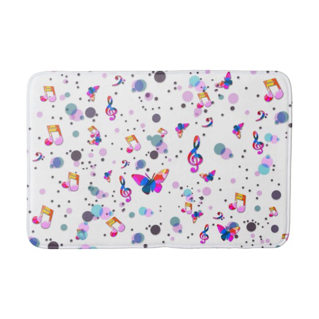 Dancing Colourful Music Bath Mat (Front)