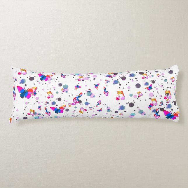 Dancing Colourful Music Body Cushion (Front)