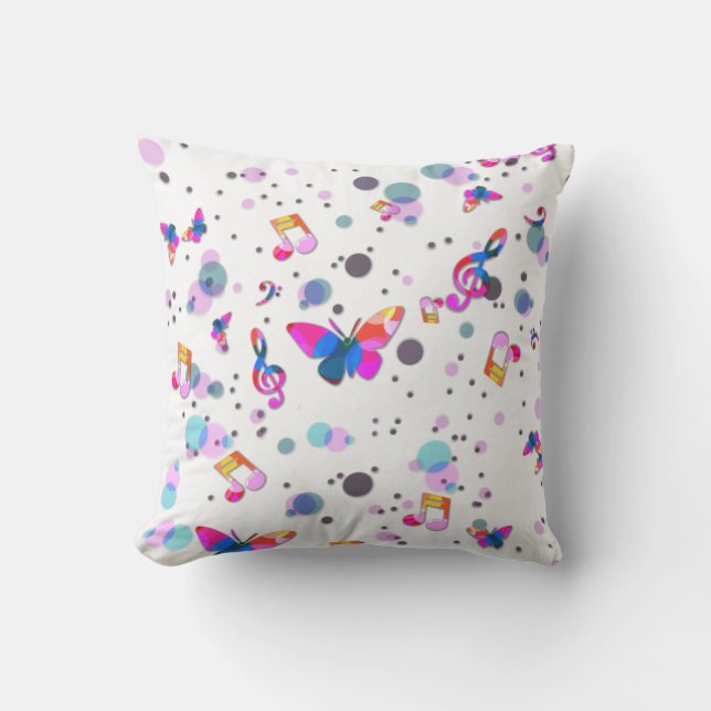 Dancing Colourful Music Cushion (Front)