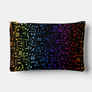 Dancing Colourful Music Notes Musician Music Lover Accessory Pouch