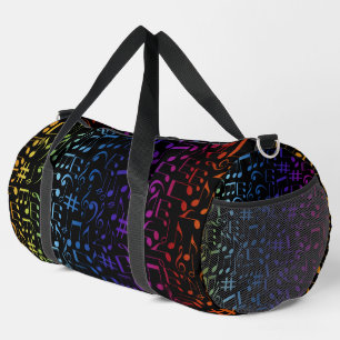 Dancing Colourful Music Notes Musician Music Lover Duffle Bag