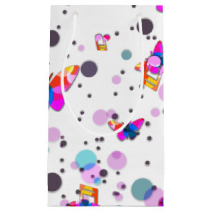 Dancing Colourful Music Small Gift Bag